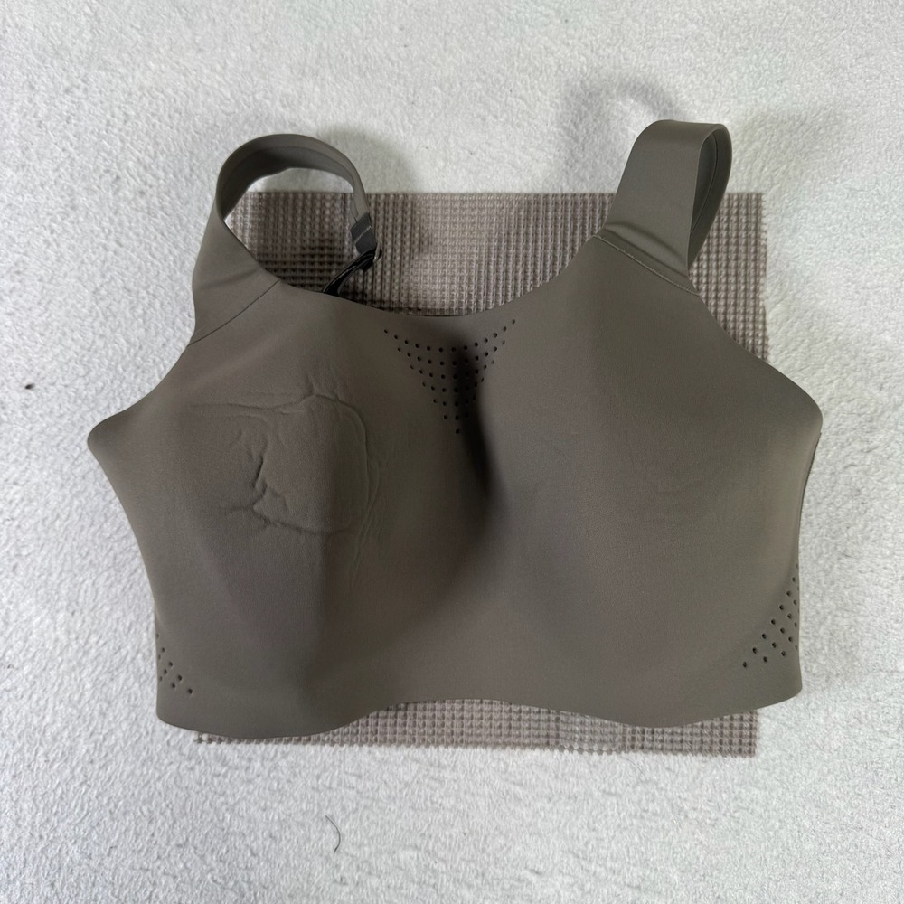 Victoria's Secret Sport Bra Womens 36D Olive Green Good High Impact Laser Cut